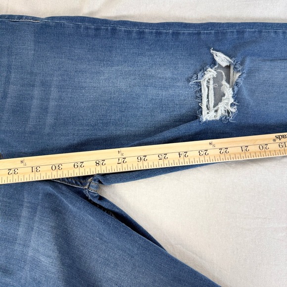 Free People Women's Size 29 Distressed High Rise Skinny Jeans Ripped - Picture 11 of 14